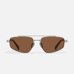 BRUSHED SILVER/BROWN
